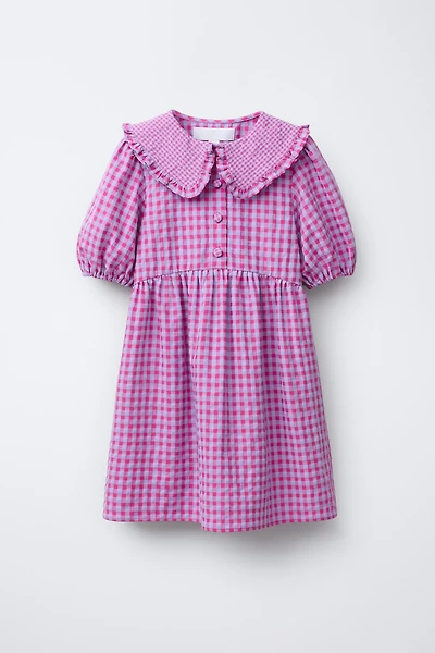 GINGHAM PRINT DRESS