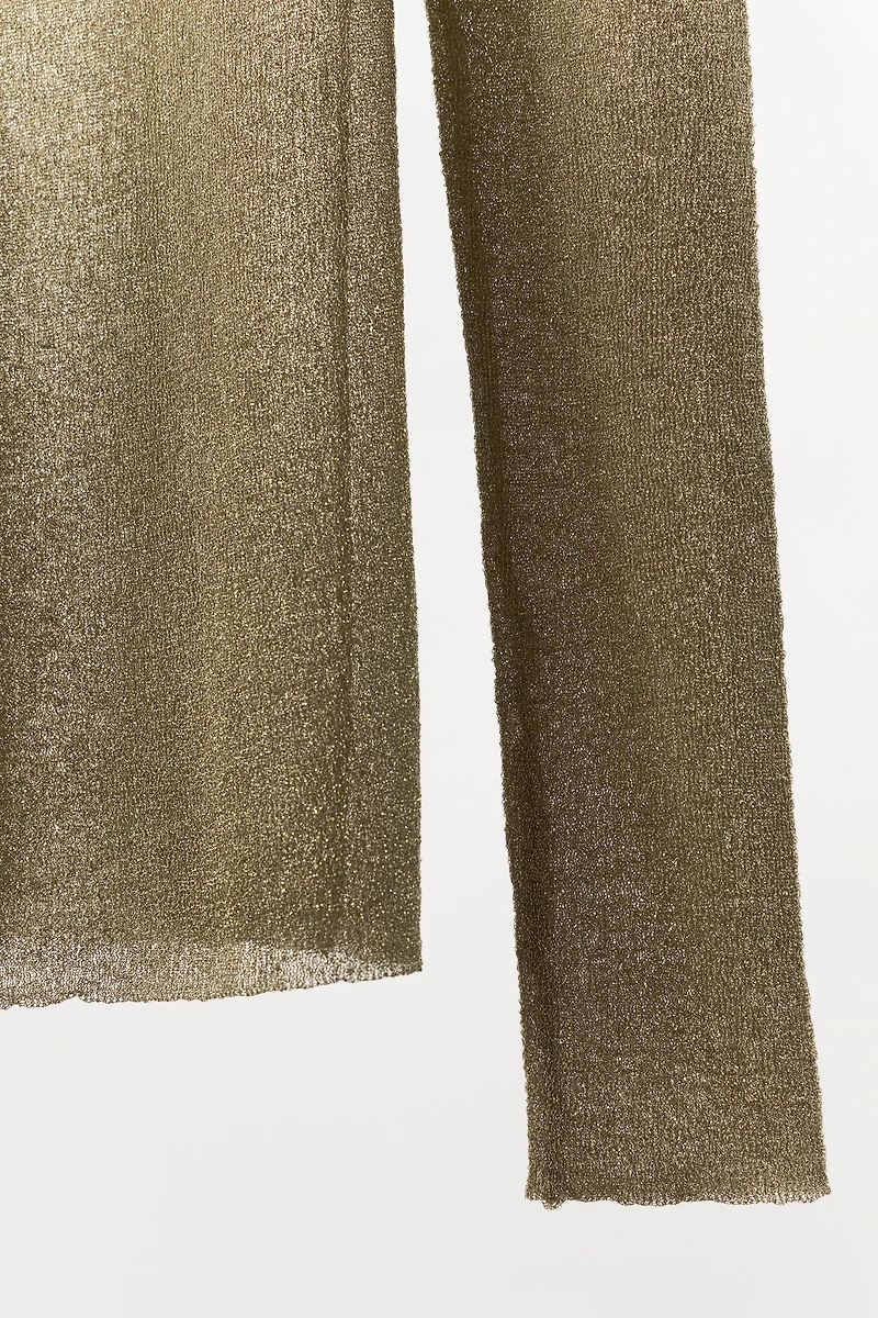 TOP EN MAILLE FINE FIL MÉTALLISÉ