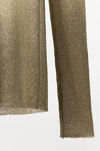 TOP EN MAILLE FINE FIL MÉTALLISÉ