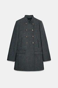 DOUBLE BREASTED WOOL COAT