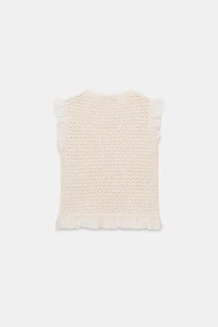 COMBINED POINTELLE KNIT TOP