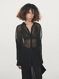 Chemisier ample et long plissé