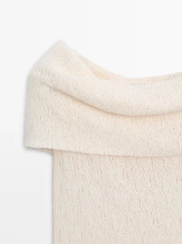 Textured off-the-shoulder top