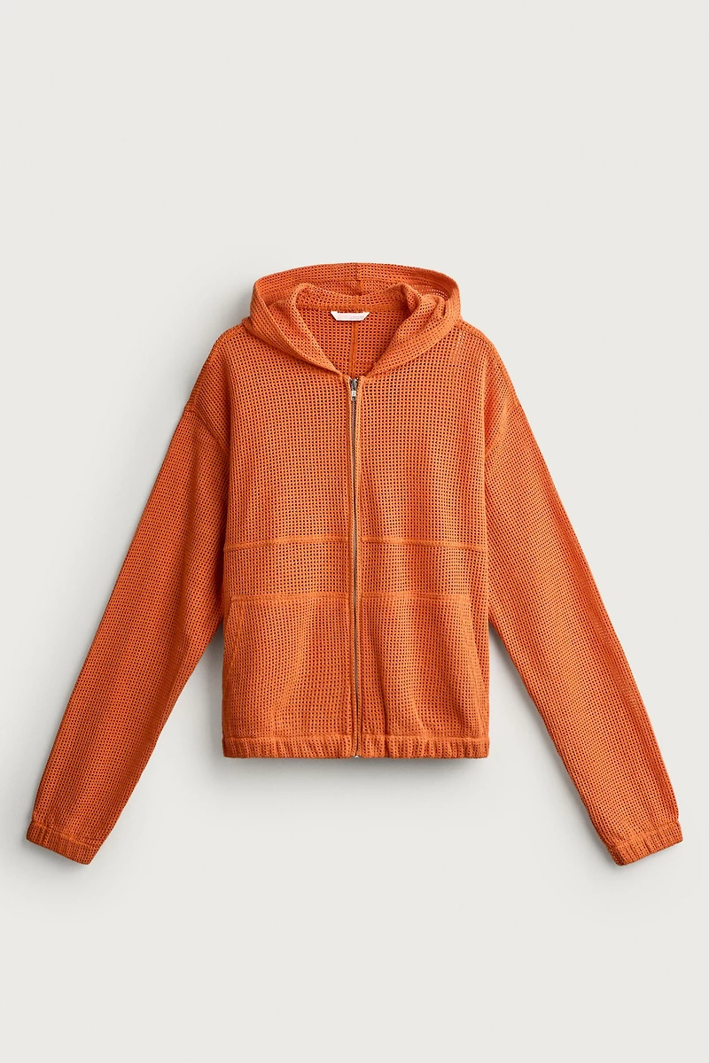 RELAXED FIT MESH OVERSHIRT
