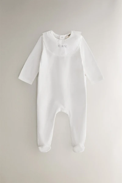 CHILDREN'S EMBROIDERED ELEPHANT ROMPER