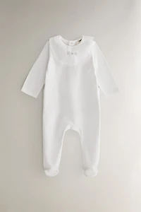 CHILDREN'S EMBROIDERED ELEPHANT ROMPER
