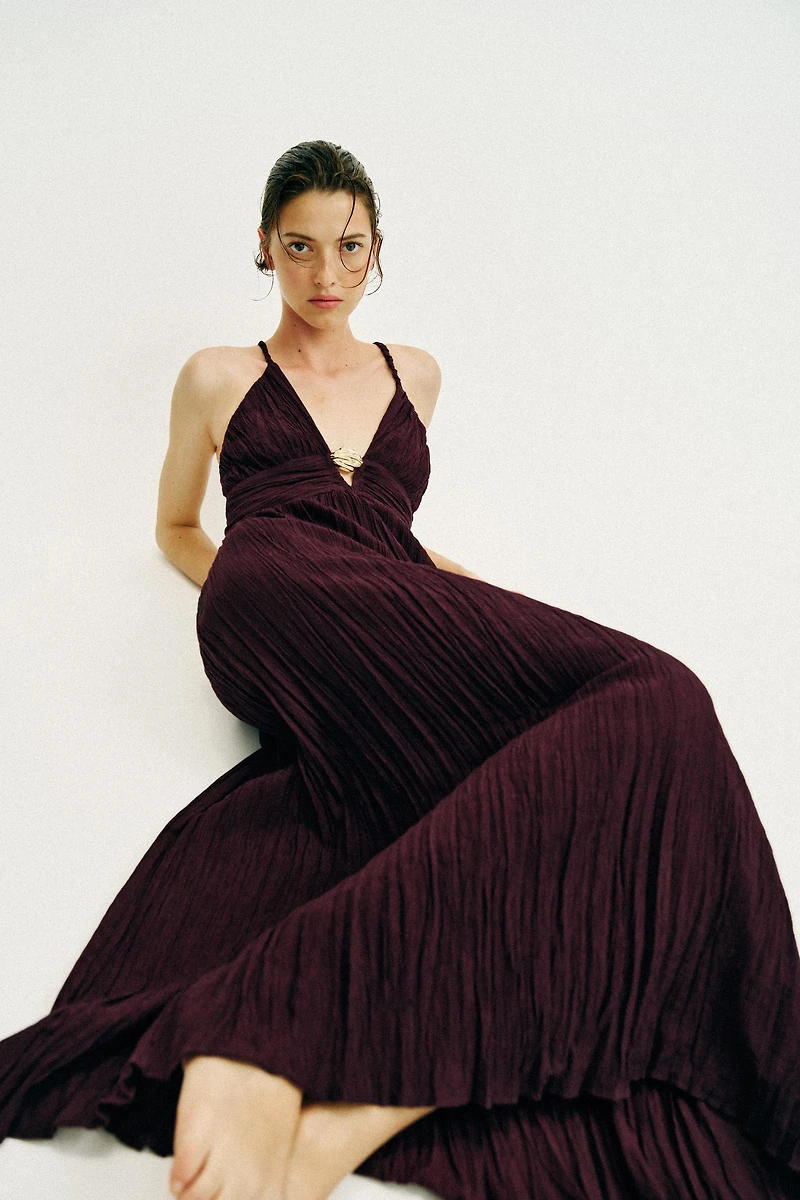 GOLD-TONE HARDWARE MIDI DRESS