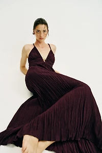 GOLD-TONE HARDWARE MIDI DRESS