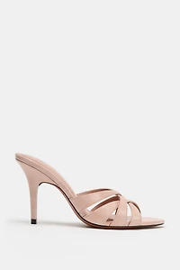CRISS-CROSS HEELED SANDALS