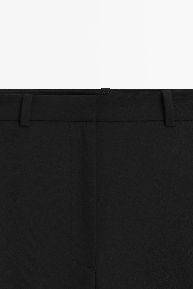 Wool blend trousers with seam detail