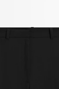 Wool blend trousers with seam detail