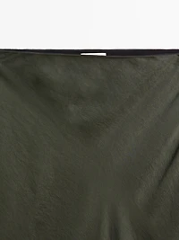 Long satin skirt