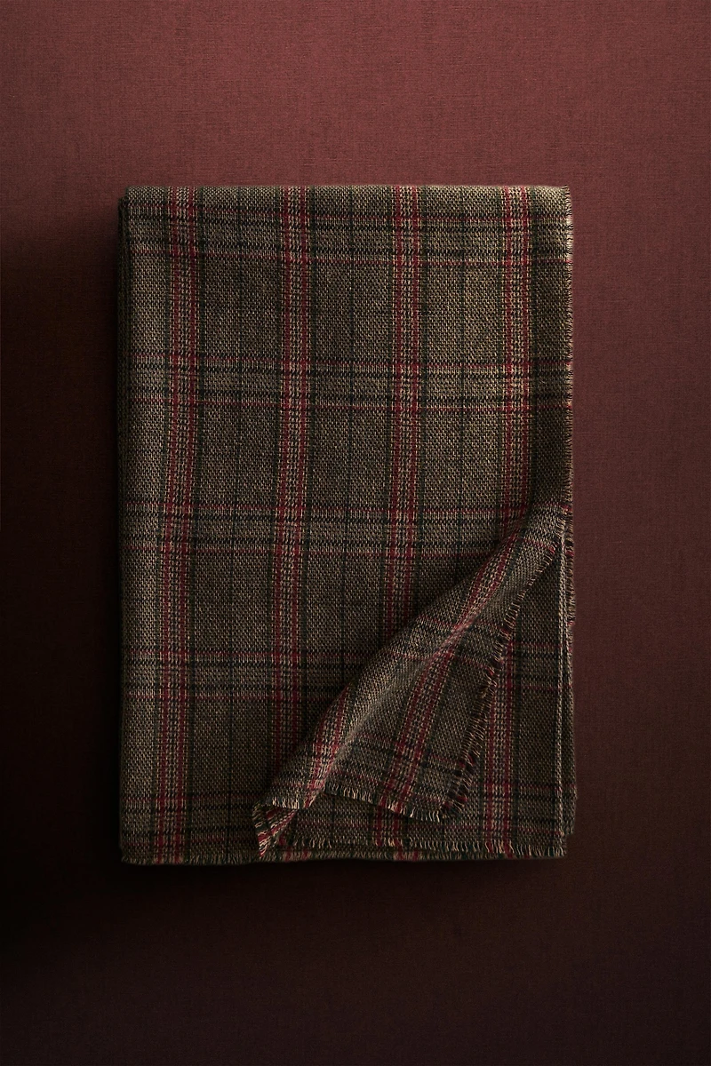 COUVERTURE CARREAUX TARTAN NOËL