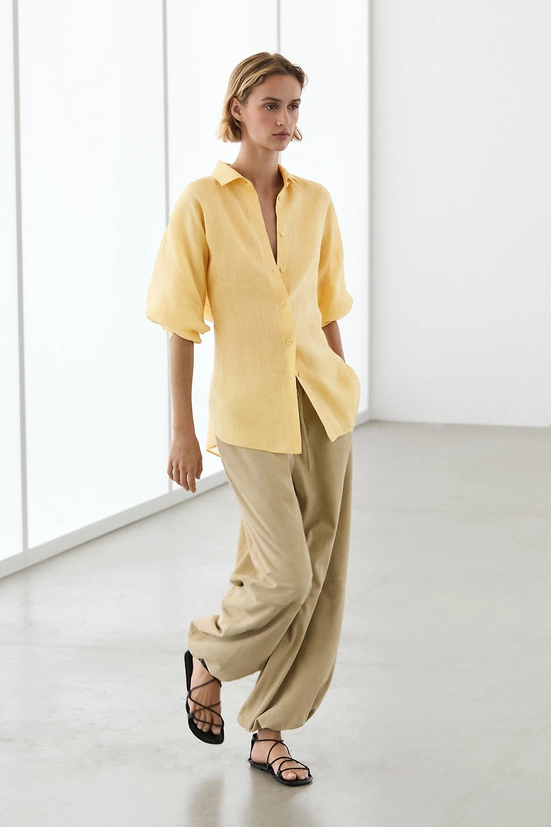 Flowing 100% ramie shirt