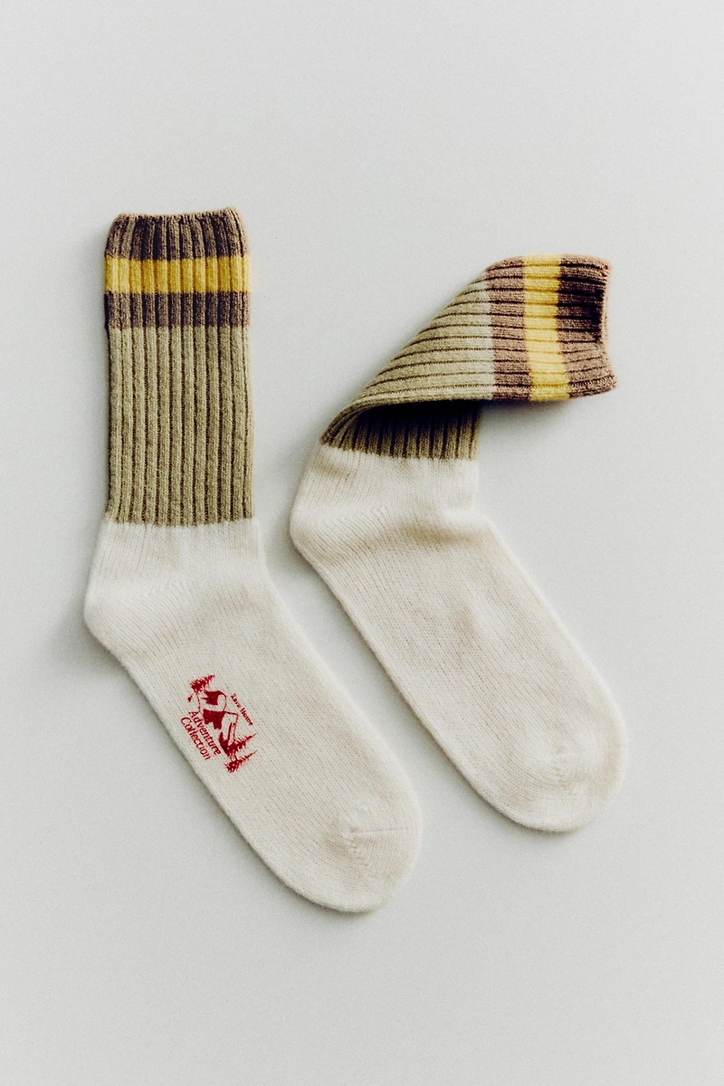 CHAUSSETTES EN LAINE RAYÉES