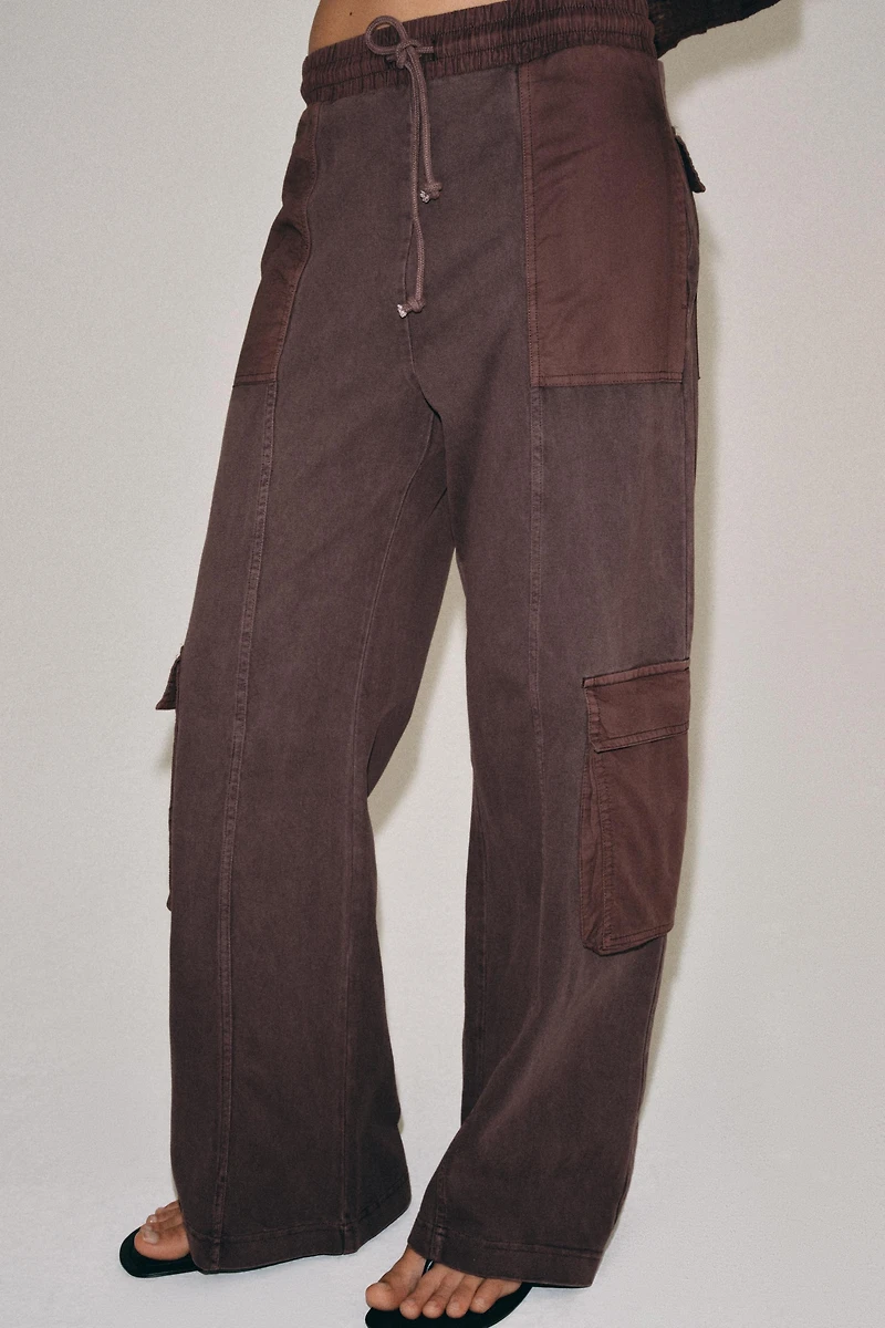 WASHED EFFECT CARGO PANTS