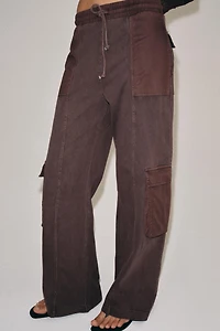 WASHED EFFECT CARGO PANTS