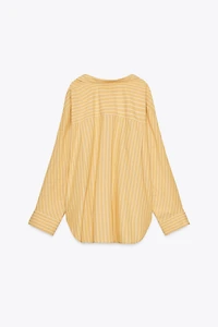 STRIPED OVERSIZED POPLIN SHIRT