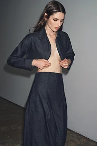ZW COLLECTION DENIM BOLERO JACKET