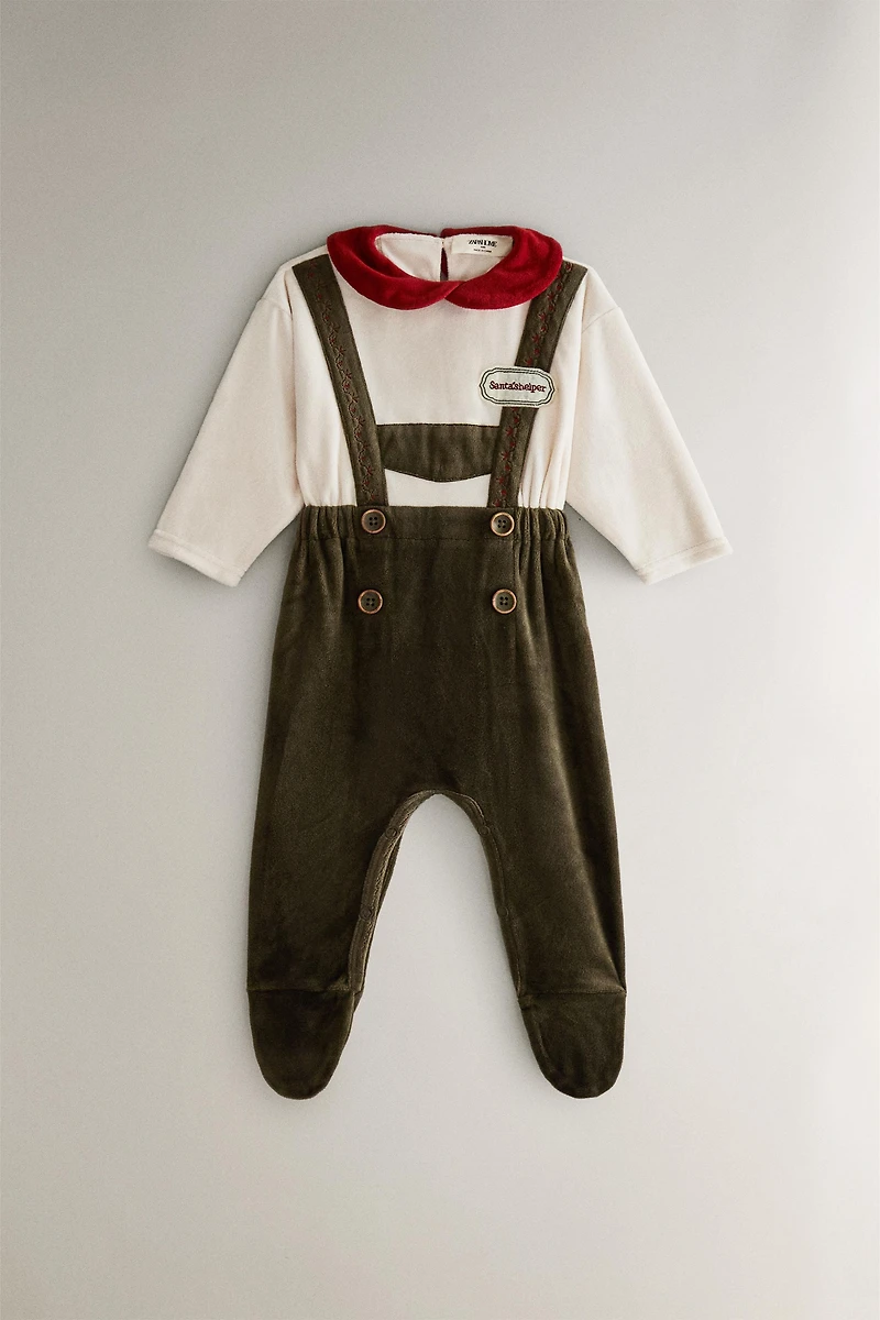 CHRISTMAS ELF BABY ROMPER