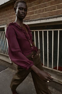 RUFFLED BLOUSE