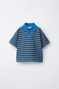 STRIPED TERRYCLOTH POLO SHIRT