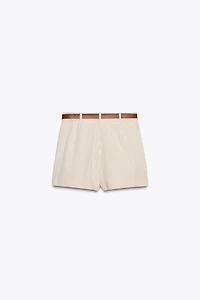 STRIPED BELTED CULOTTES