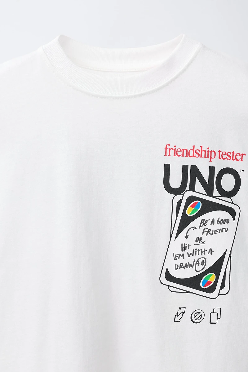 T-SHIRT IMPRIMÉ JEU DE CARTES UNO ©
