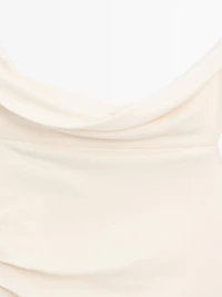 Draped strapless top