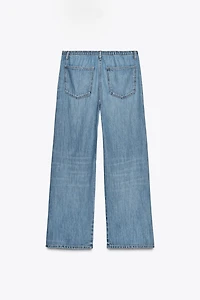 TRF FLOWY DRAWSTRING DENIM PANTS