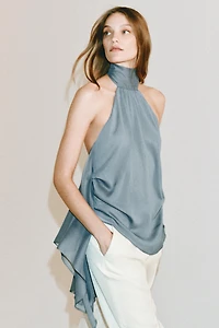 ZW COLLECTION ASYMMETRIC HALTER TOP