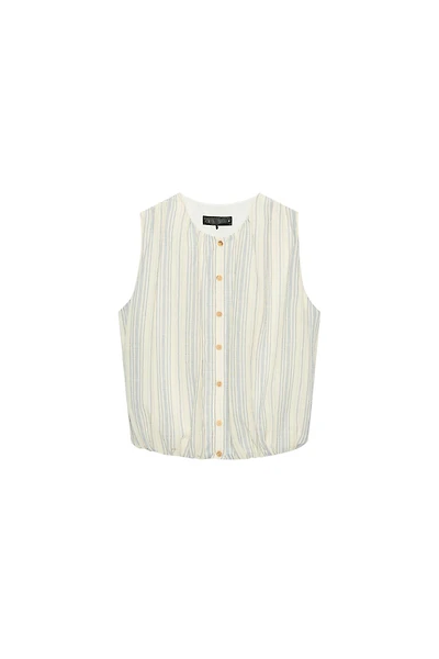 BLOUSE RAYURES BALLON