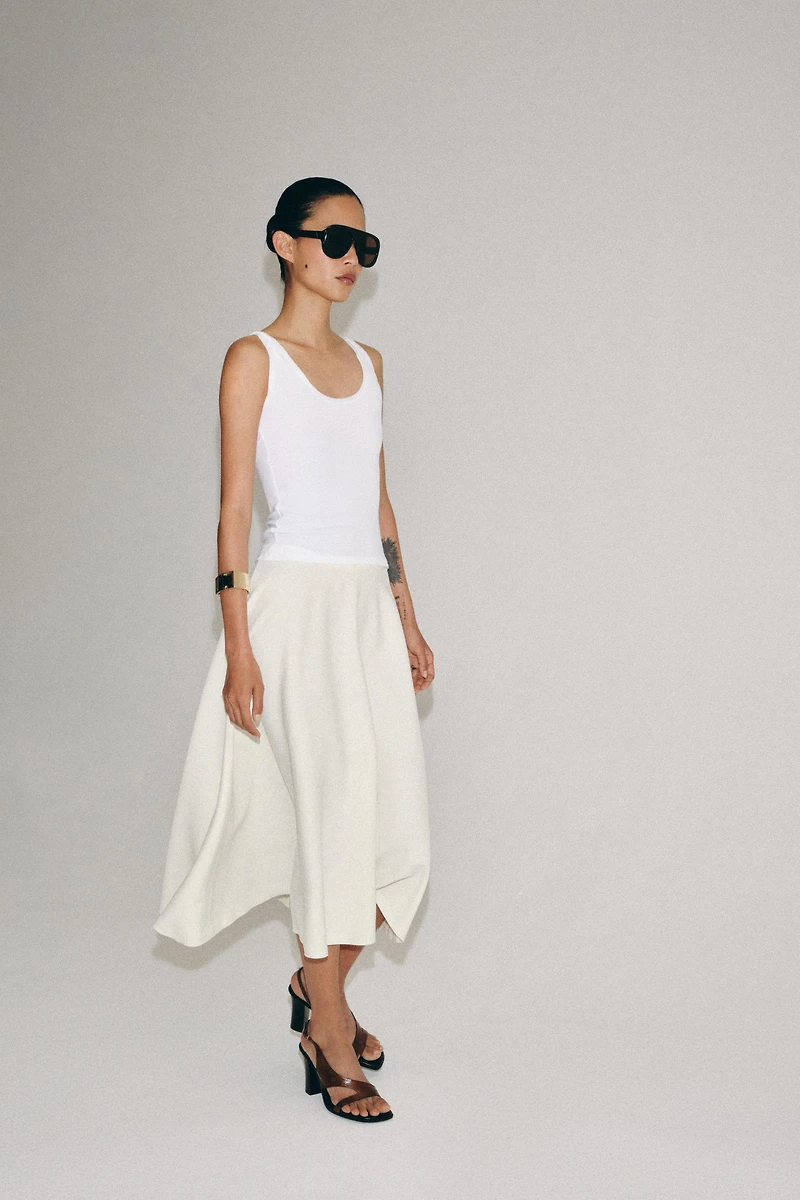 ZW COLLECTION LAYERED MIDI SKIRT