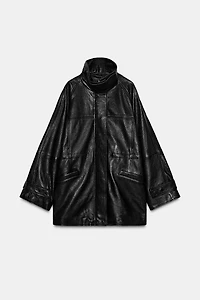 ADJUSTABLE WAIST LEATHER JACKET