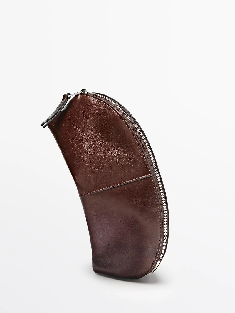 Nappa leather toiletry bag