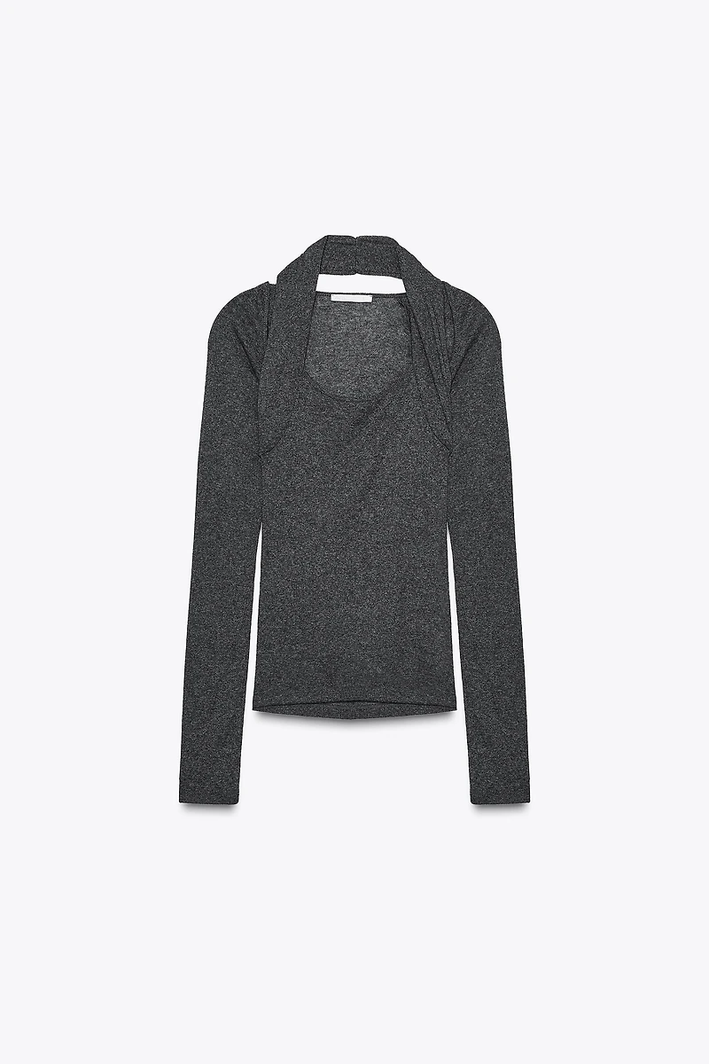 HALTER DOUBLE BOLERO T-SHIRT
