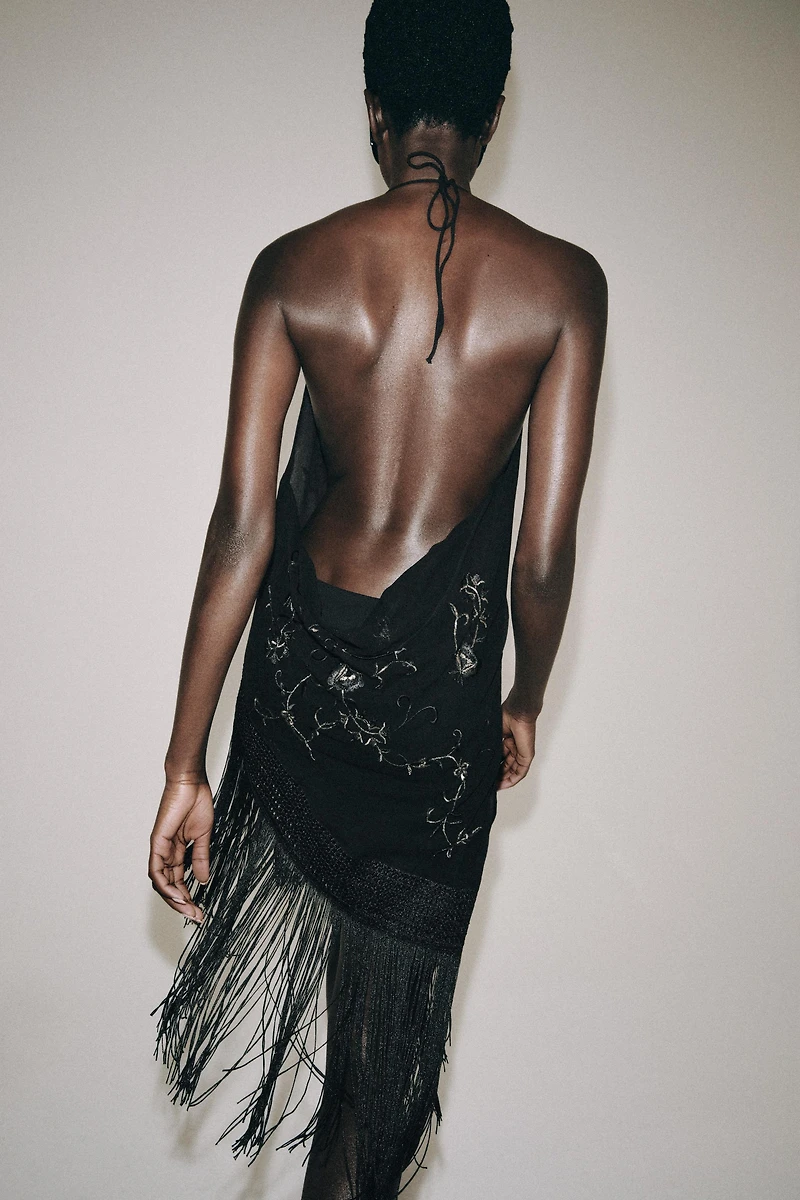 ZW COLLECTION EMBROIDERED FRINGE TOP