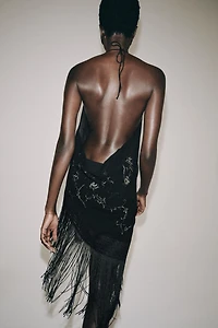 ZW COLLECTION EMBROIDERED FRINGE TOP