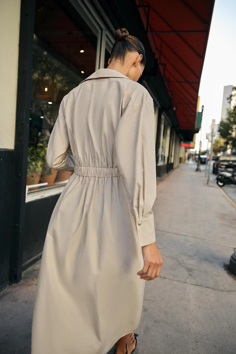 BELTED MIDI DRESS