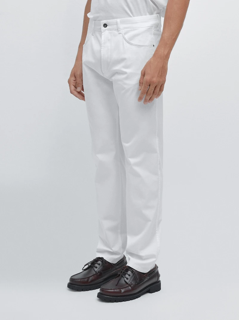 Faux jean slim texture légère