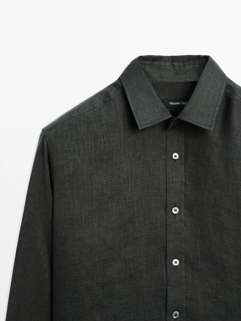 100% linen regular fit shirt