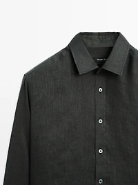 100% linen regular fit shirt