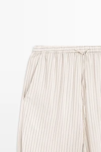 Striped flowing drop crotch pants - STUDIO