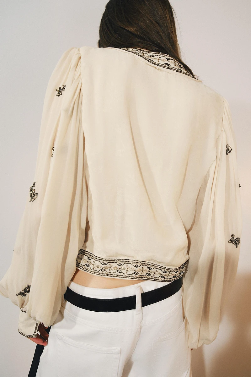 BEAD EMBROIDERED BLOUSE ZW COLLECTION