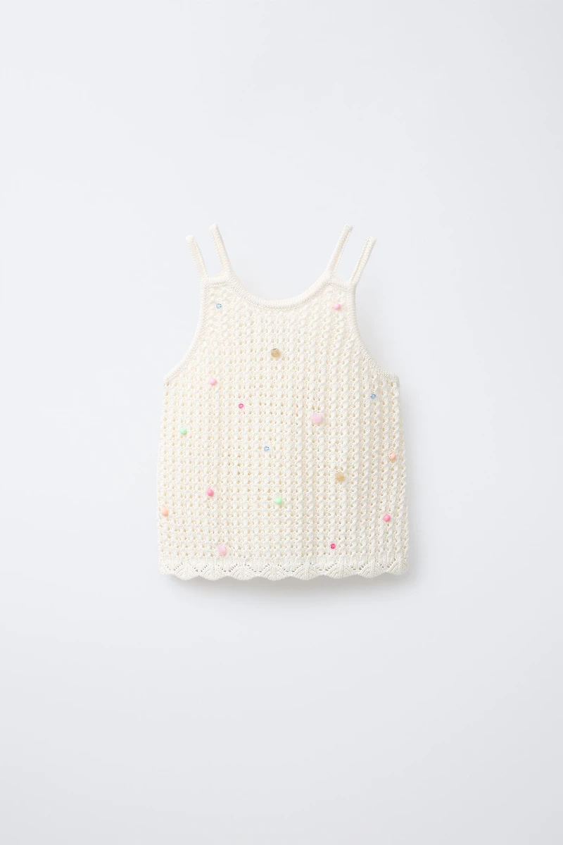 BEADED KNIT TOP