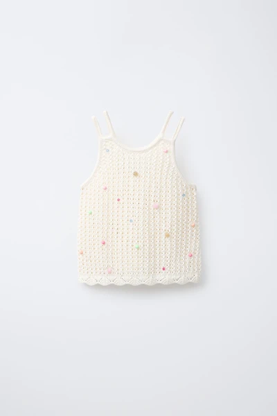 BEADED KNIT TOP