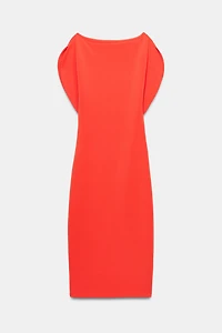 VOLUMINOUS MIDI DRESS