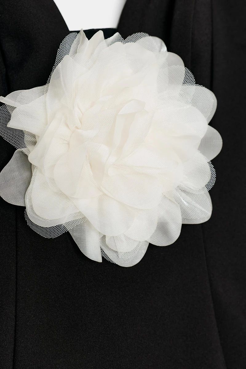 CONTRAST FLORAL BANDEAU TOP