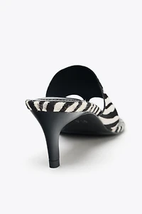 ANIMAL PRINT LEATHER SANDALS