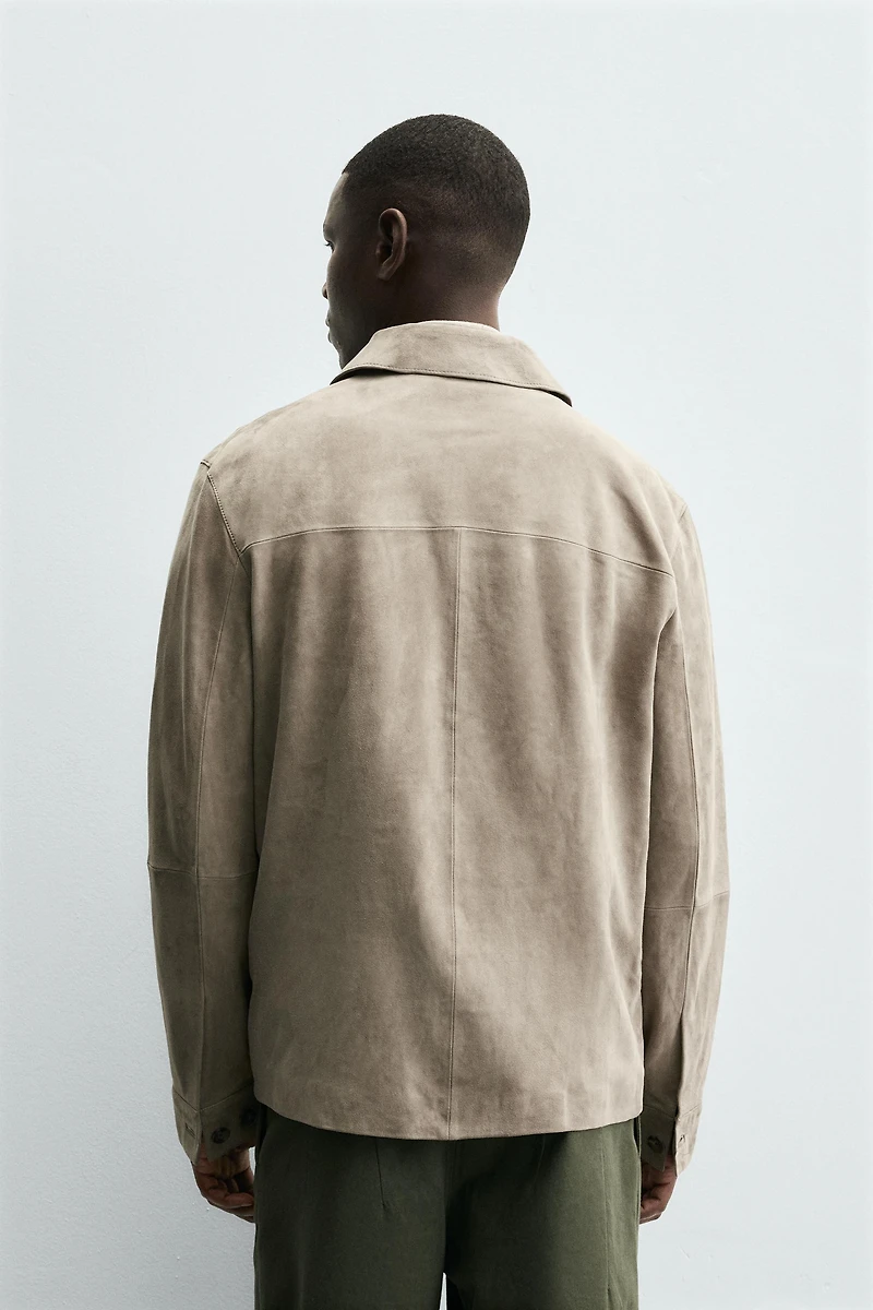 VESTE EN CUIR DAIM